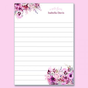 Dusty Pink Boho Single Pad – Lines