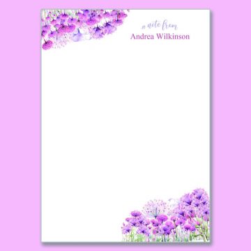 Pink Flowers Single Pad – No Lines