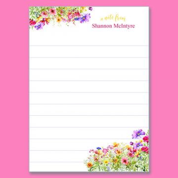 Summer Flowers Single Pad – Lines