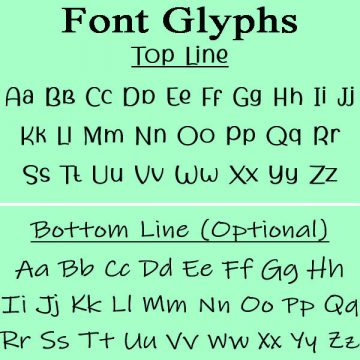 Cluttered Background Font Glyphs