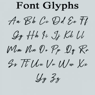 Houston Signature Font Glyphs