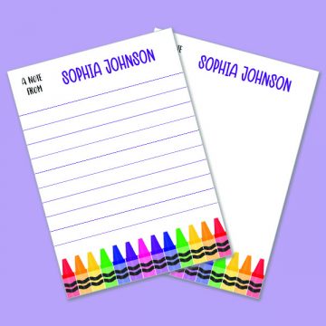 Teacher Crayons 2 pads – Purple