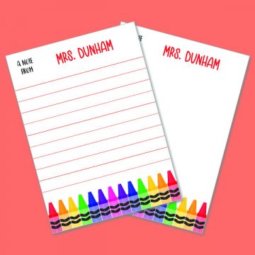 Teacher Crayons 2 pads – Red2