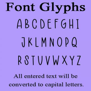 Teacher Crayons Font Glyphs2