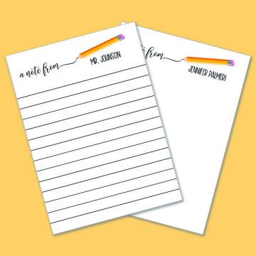 Writing Pencil 2 pads – 1 Lines 1 No Lines