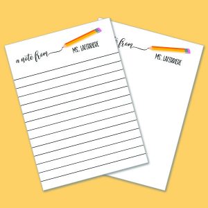 Writing Pencil Notepads (Set of 2)